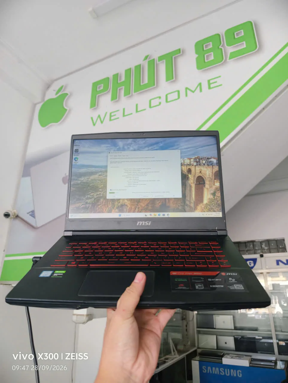 MSI GF63V THIN 9SC 159300H/8GB/ GTX1650/512 SSD — ảnh 3