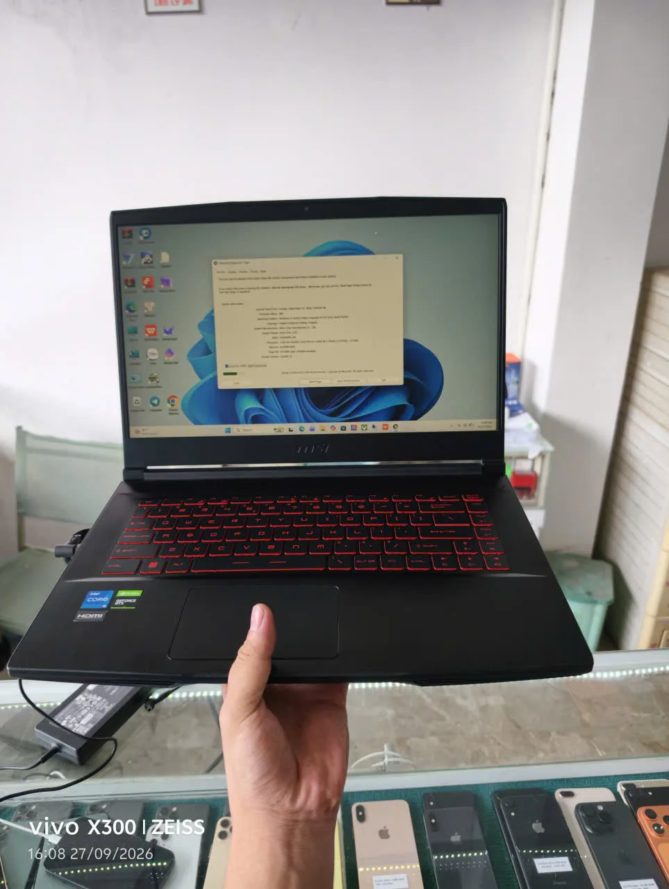 MSI GF63 THIN11SC i5-11400H/8RAM/512GB PCIE/VGA 4GB GTX1650/15.6 FHD 144HZ/WIN11 — ảnh 3