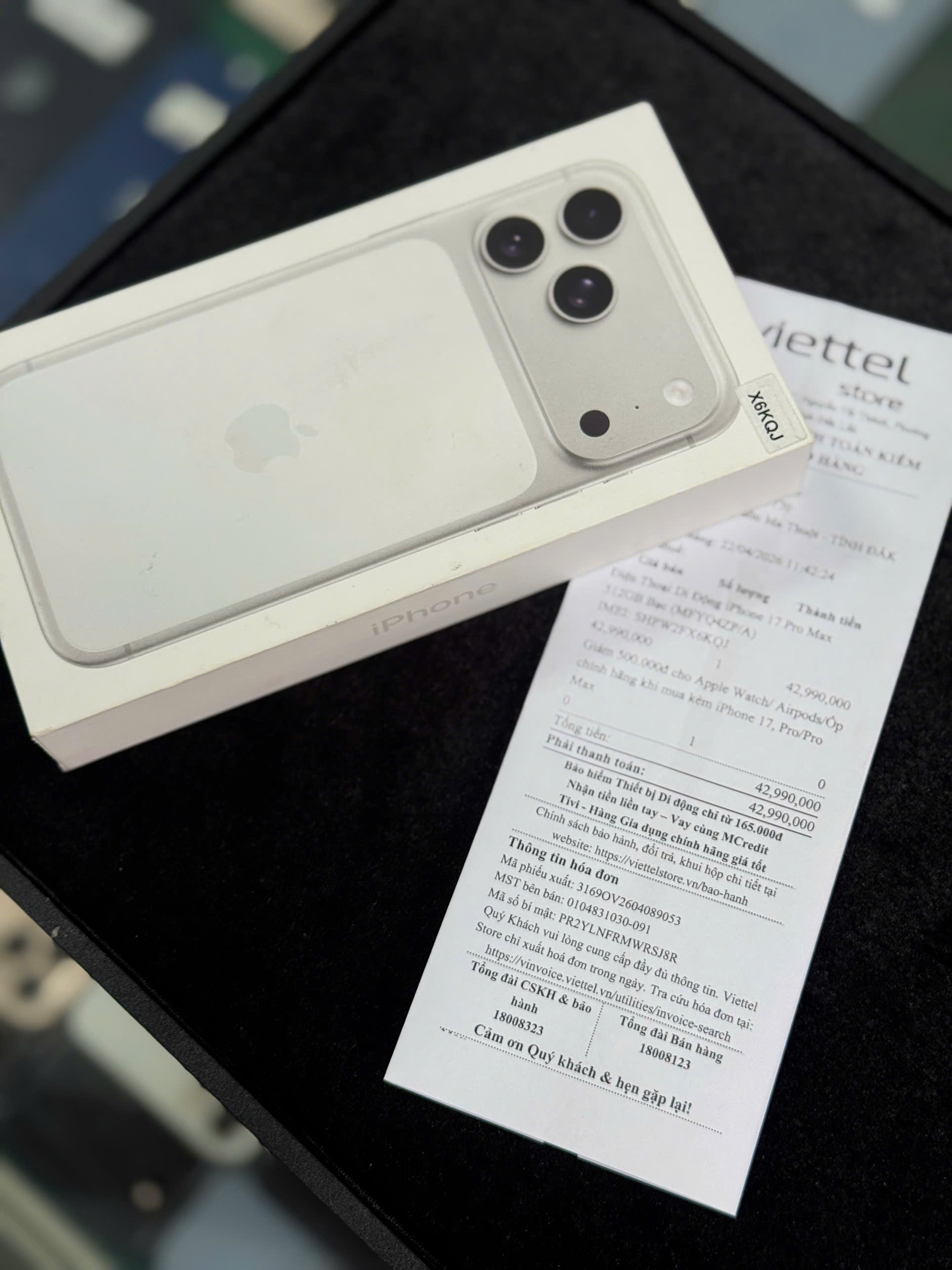 IPHONE 17 PRO MAX 512GB NEW BẠC